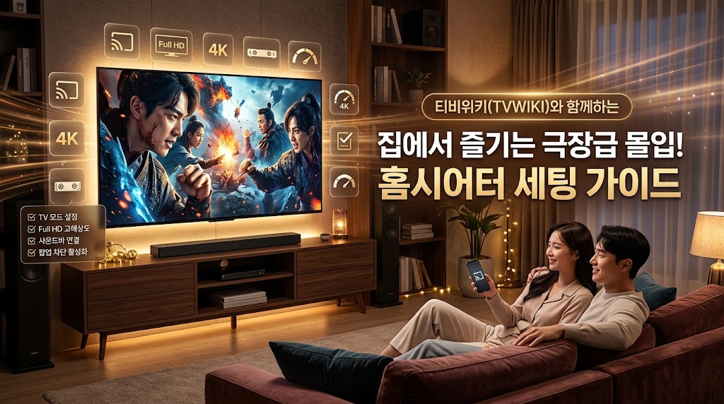 영화관이 따로 없네! 집에서 티비위키 200% 즐기는 홈시어터 및 시청 세팅 가이드